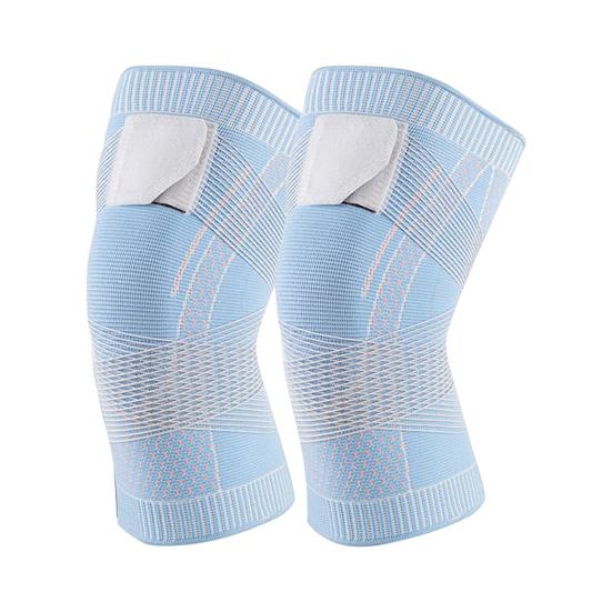 2 шт. наколенник для мужчин и женщин, регулируемый компрессионный спортивный наколенник, наколенник, облегчение сухожилия надколенника, рукав для бега, волейбола XXXL синий